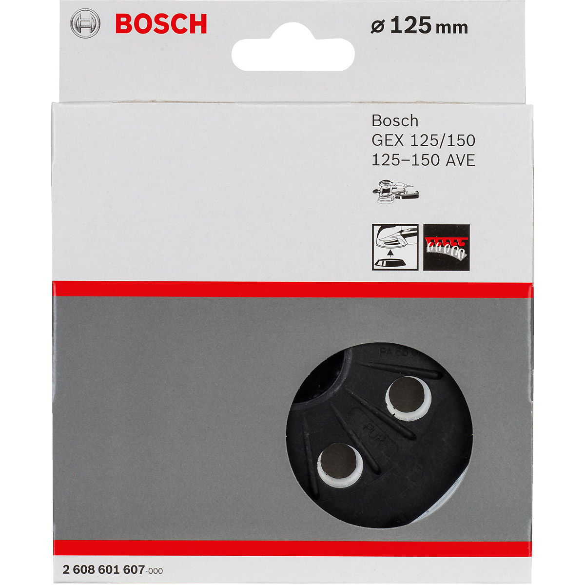 Bosch Stützteller, 125 mm, mittelhart