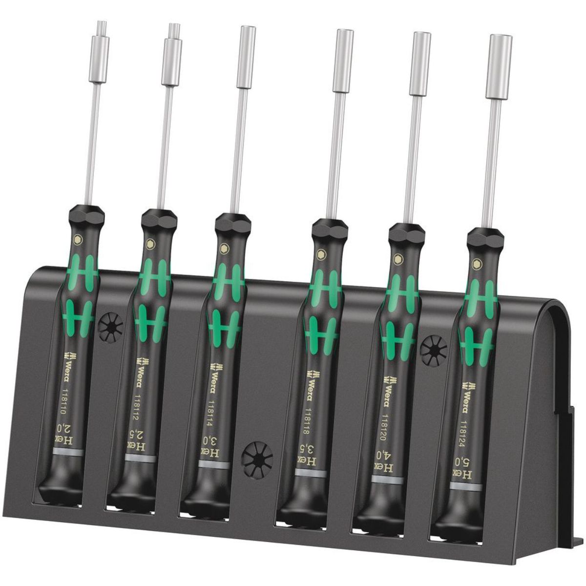Wera 2069/6 Elektronik-Schraubendrehersatz + Rack, 6-teilig