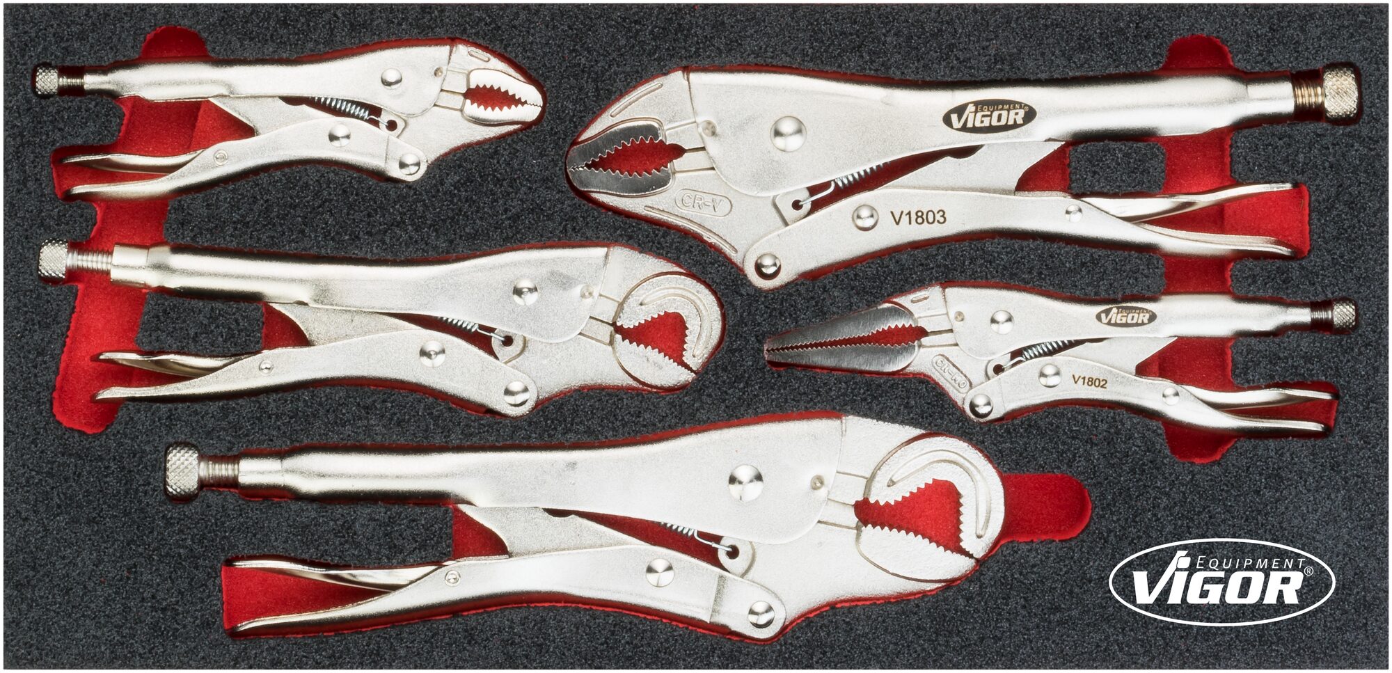 VIGOR Grip-Zangen Satz, V5004, Anzahl Werkzeuge: 5