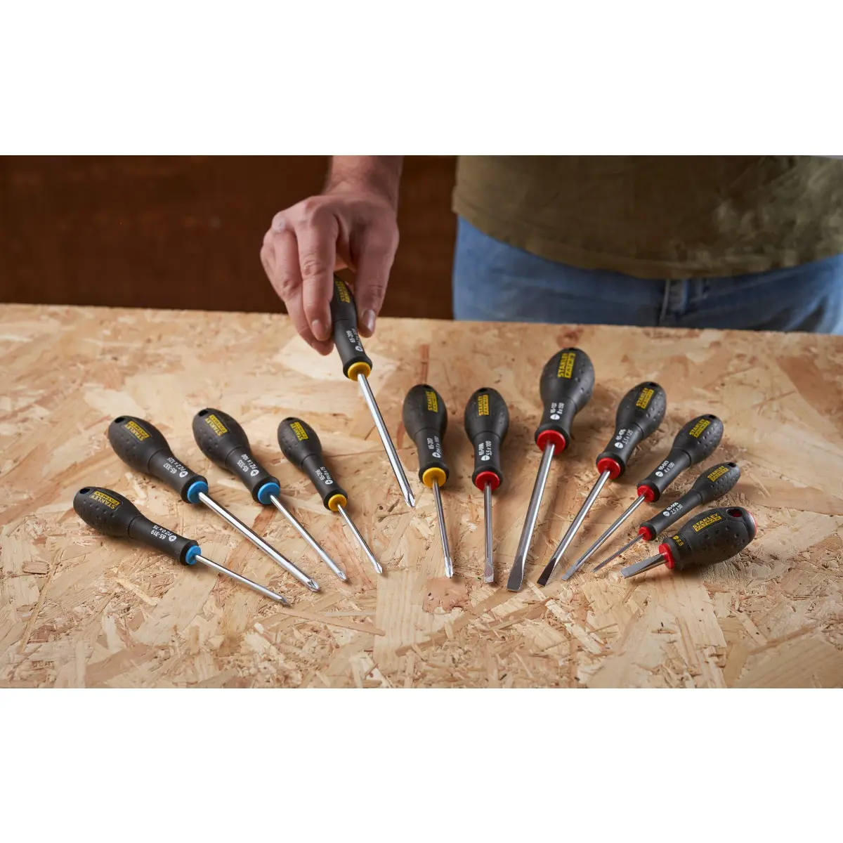 STANLEY FATMAX Schraubendreher-Set 12-teilig im Koffer Schl. Phillips Pozidriv