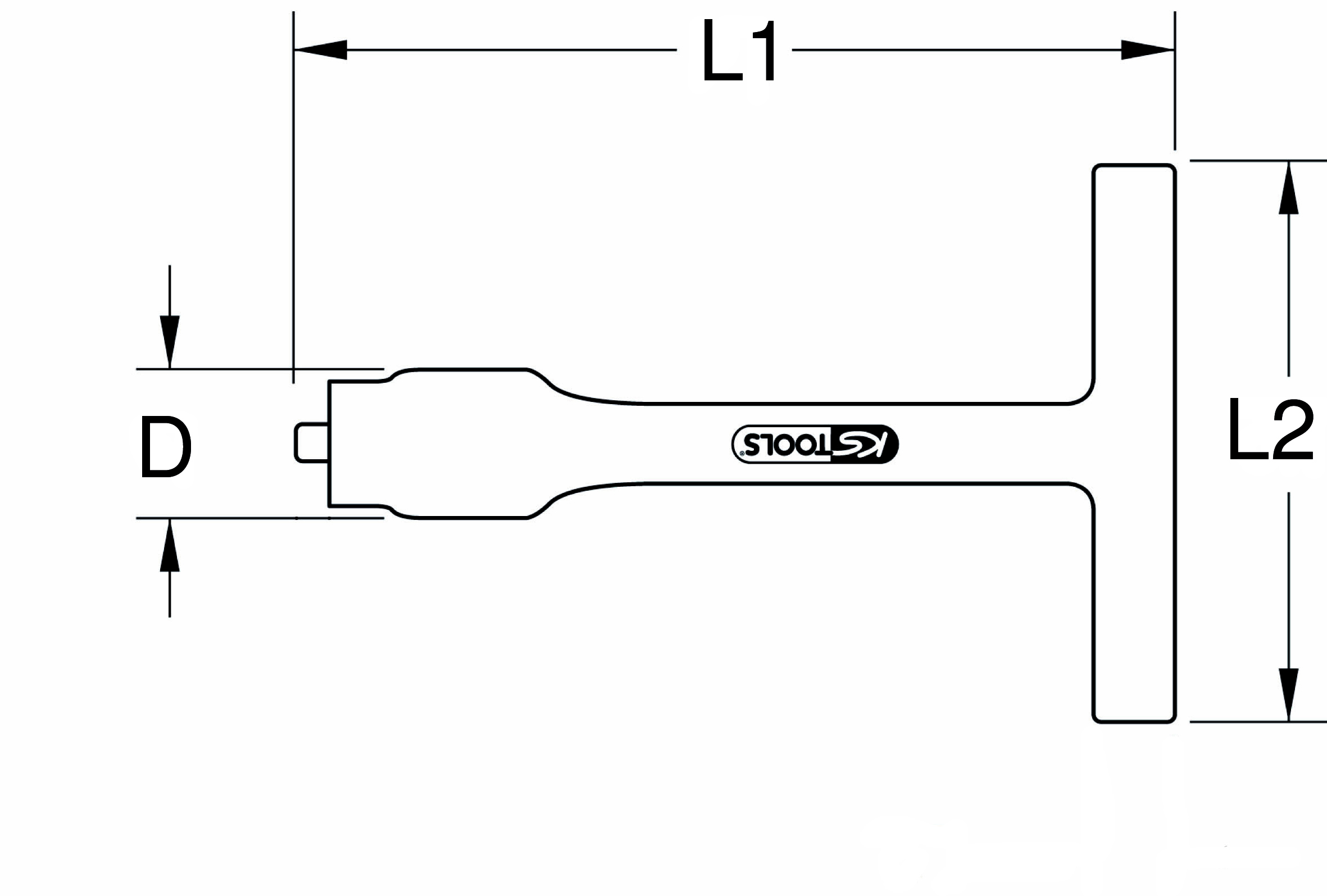 KS Tools 3/8" Festeingestellter T-Griff-Drehmomentbegrenzer mit Schutzisolierung