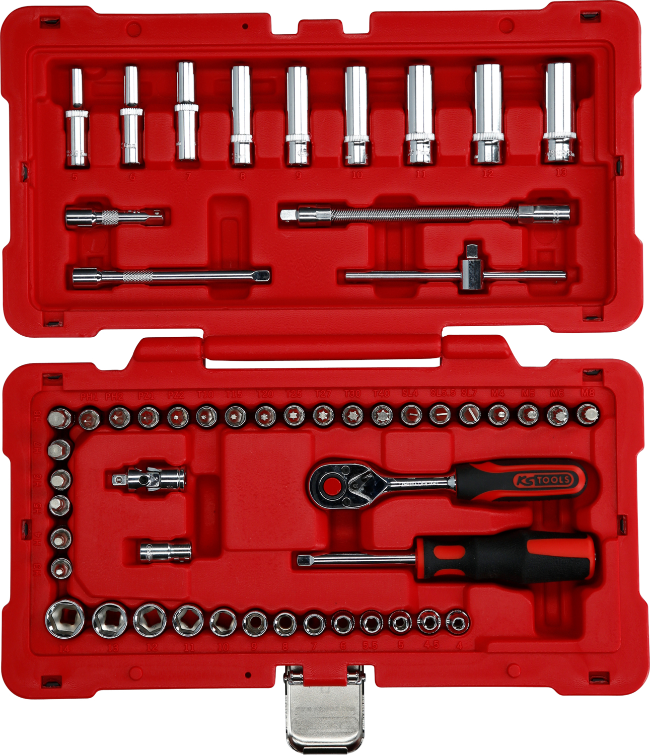 KS Tools 1/4" CHROMEplus Steckschlüssel-Satz, 54-tlg