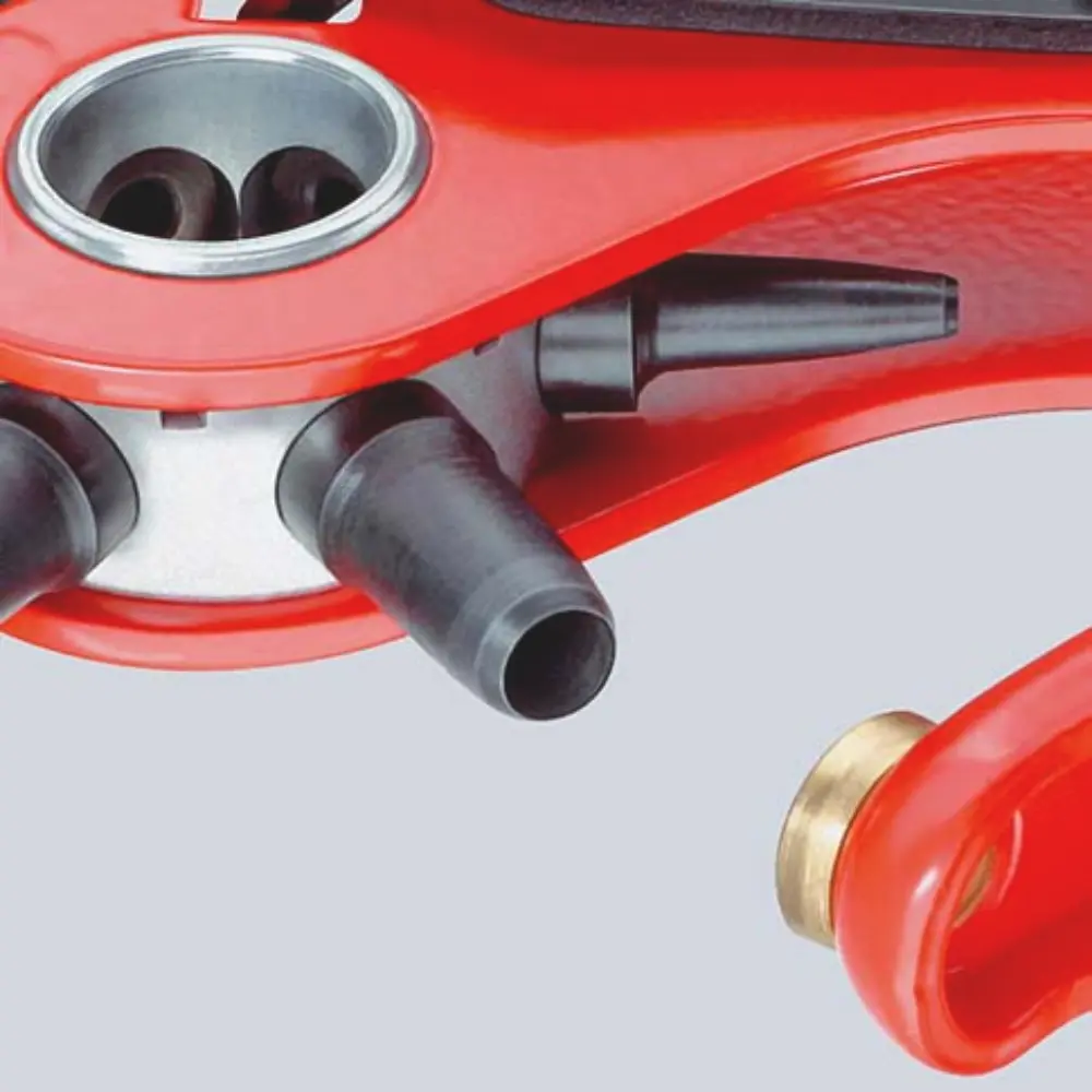 KNIPEX Revolverlochzange rot pulverbeschichtet 220 mm