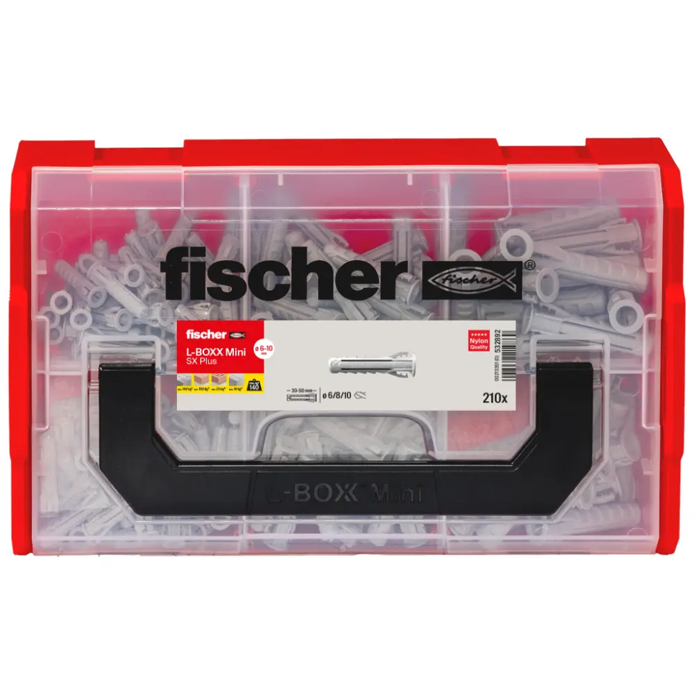 Fischer Dübelsortiment L-BOXX mini SX Plus (210 Teile)