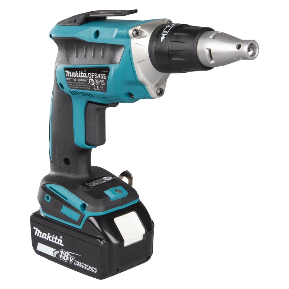 Makita Akku-Schnellbauschrauber LXT 18V mit Magazinvorsatz - DFS452TJX2