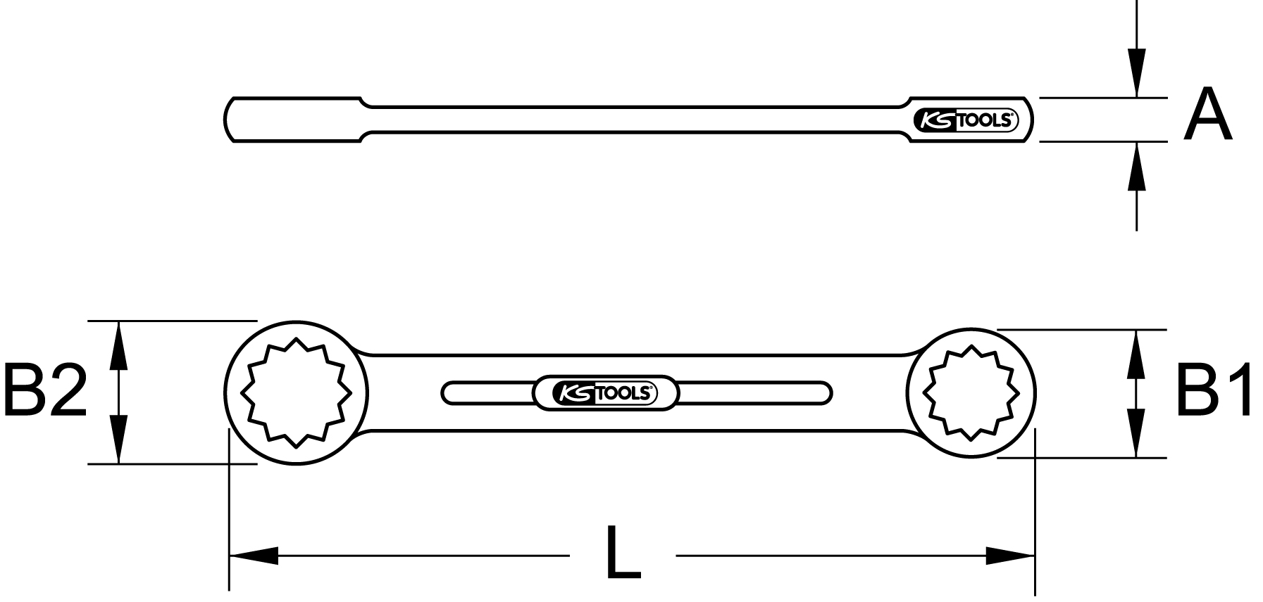 KS Tools ULTIMATEplus Doppel-Ringschlüssel
