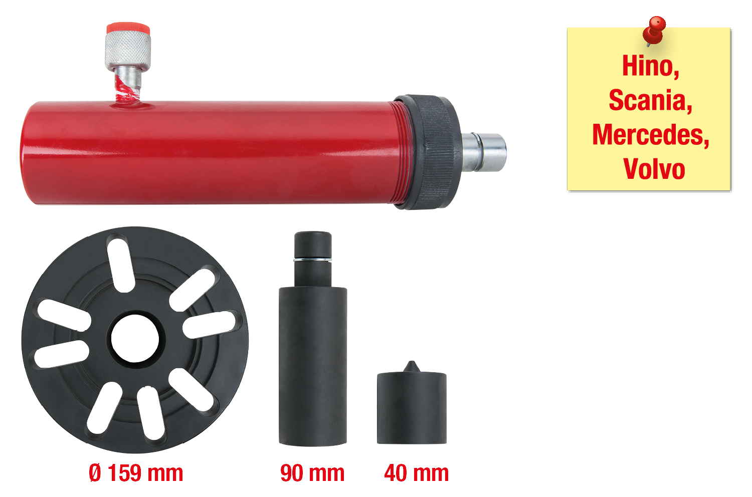 KS Tools Universal-Riemenscheiben-Abzieher-Satz mit Hydraulik-Zylinder, 4-tlg