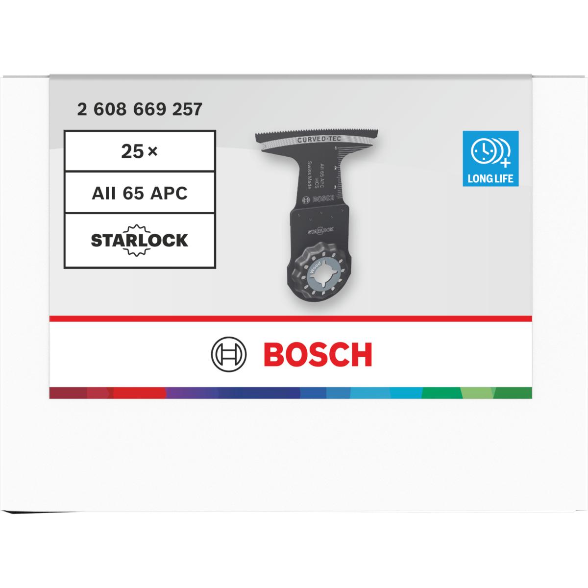 Bosch AII 65 APC Holz Tauchsägeblatt, Starlock, 65 x 40 mm, TU25, Min. Menge 25