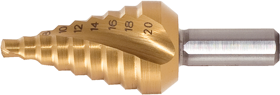 KS Tools HSS-TiN Stufenbohrer extra kurz