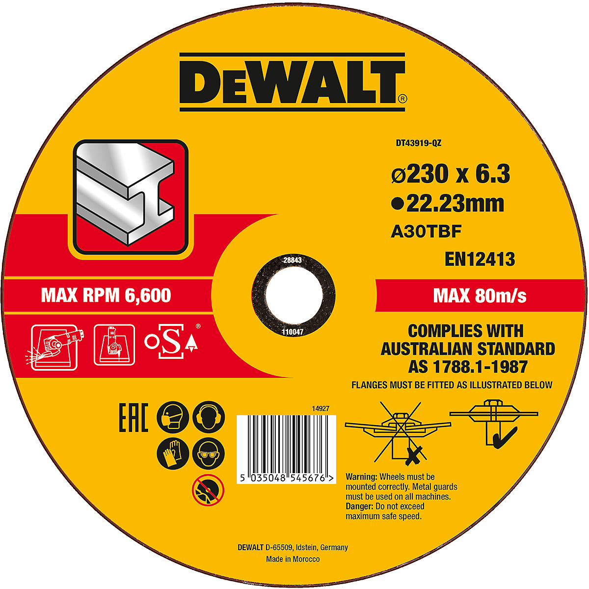 DEWALT EXTREME Schruppscheibe Metall