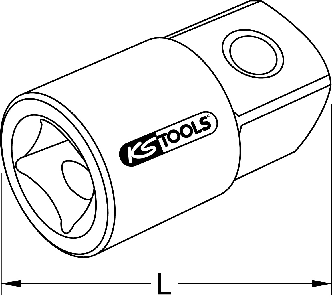 KS Tools 1/4" Vergrößerungsadapter, 1/4"F x 3/8"M