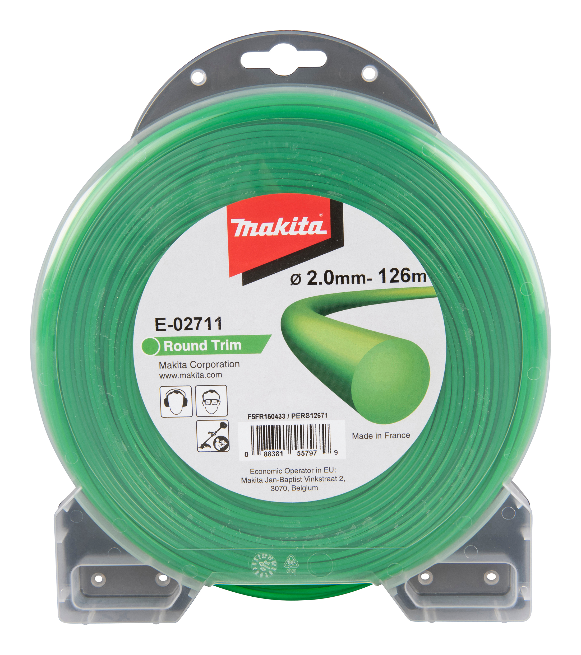 Makita Mähfaden rund, 2,0 mm x 126 m - E-02711