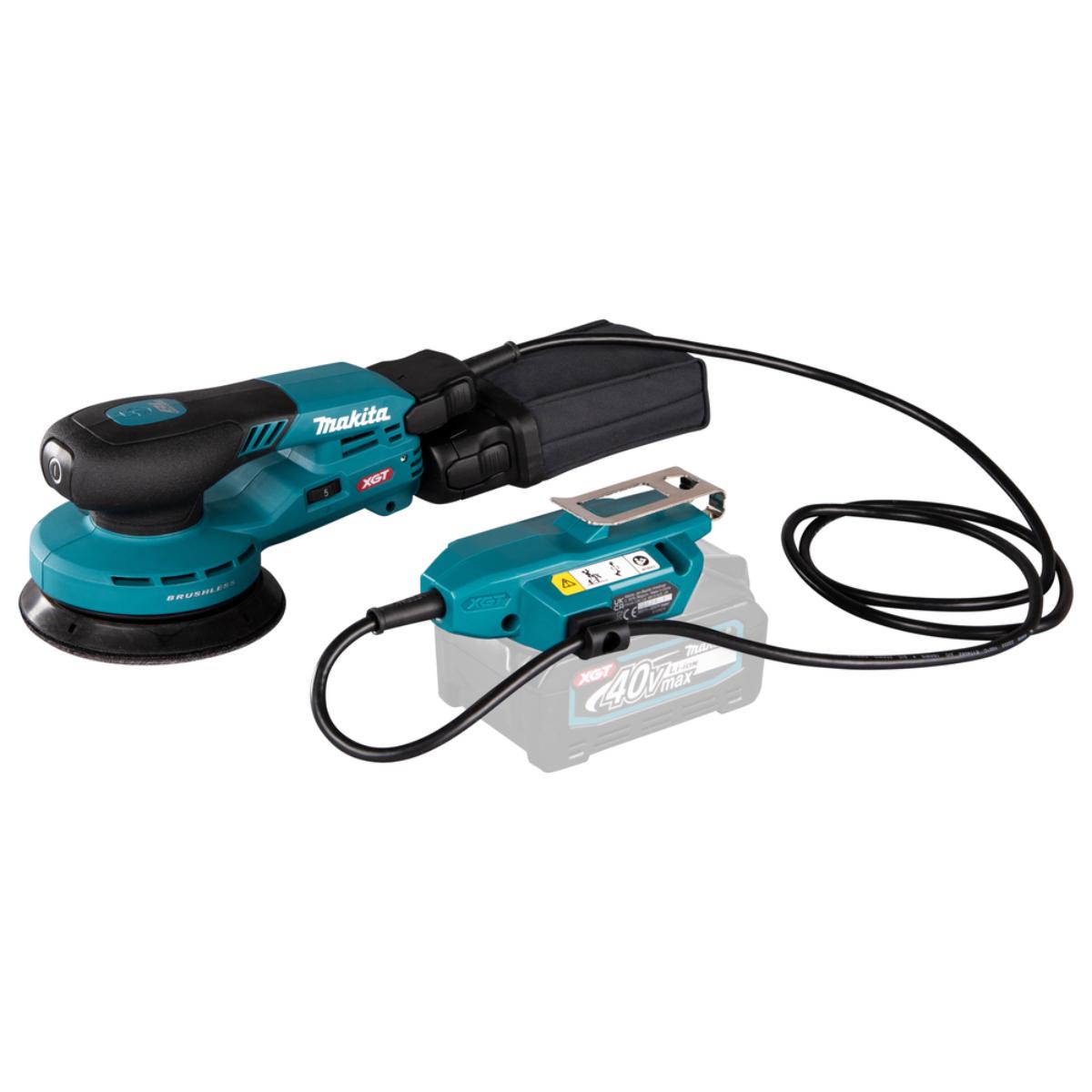 Makita Akku-Exzenterschleifer XGT - Connector - 125 mm Ø - 5,0 mm Hub - 1,6 m Kabel - BO001CGZ