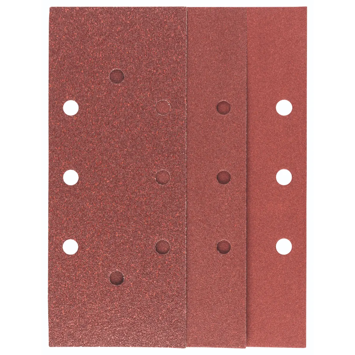 Bosch Schleifblatt-Set für Schwingschleifer K=60/120/180, 93 x 230 mm, 8 Loch, 10-tlg.