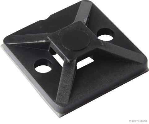 HERTH&BUSS Befestigungssockel, Kabelbinder, mit Klebefolie, 19 x 19 mm, 10 Stück