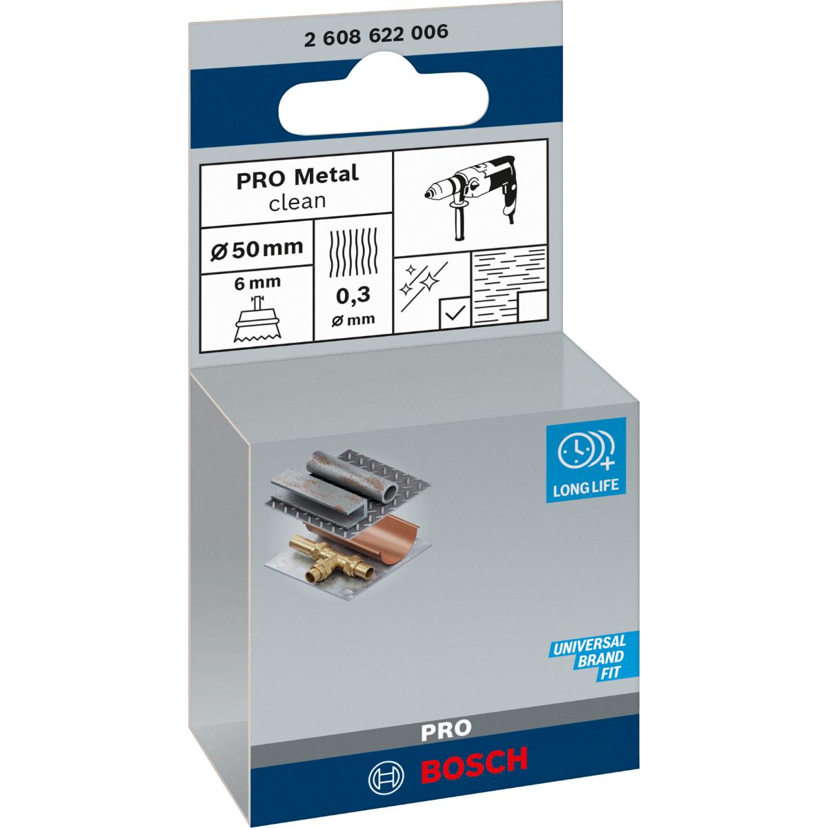 Bosch PRO Topfbürste, Stahl, gewellter Draht, 4500 U/ min