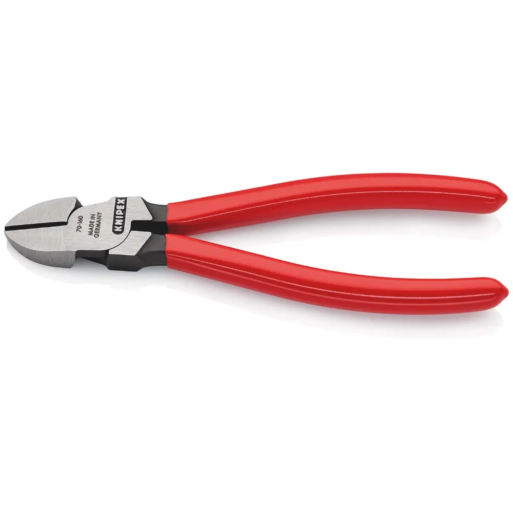 KNIPEX Seitenschneider mit Kunststoff überzogen schwarz atramentiert 160 mm