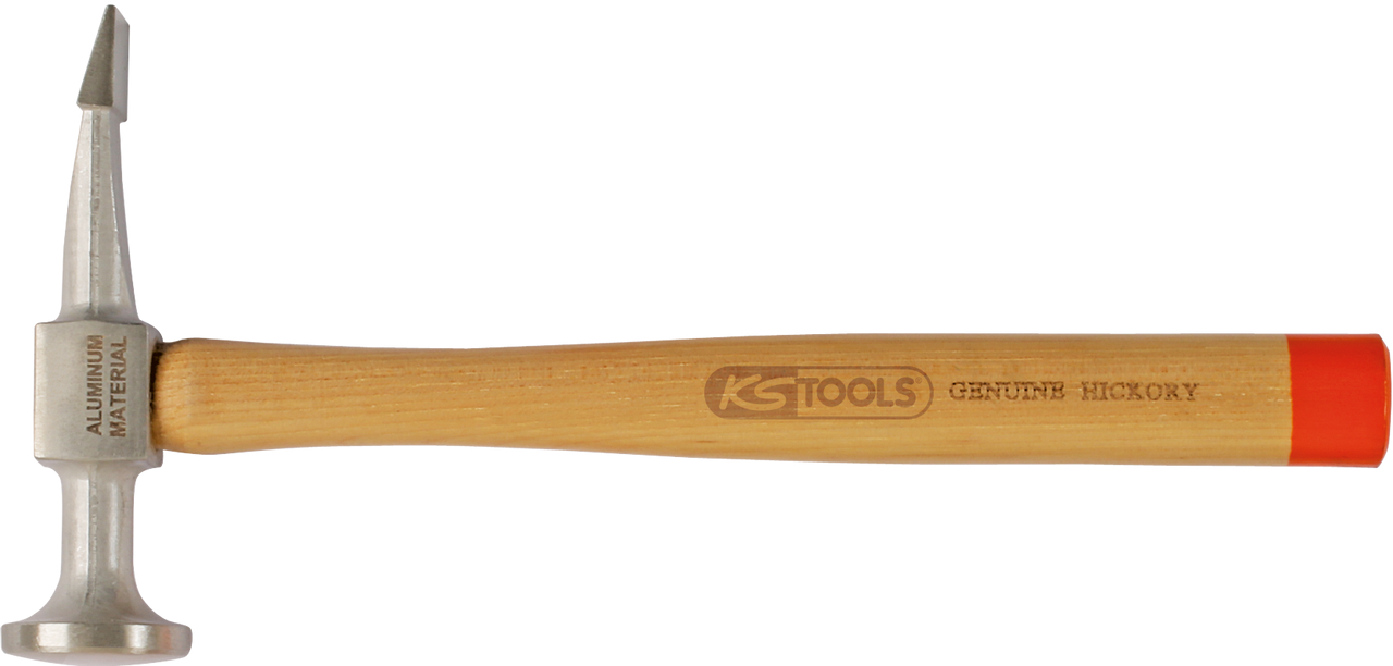 KS Tools Aluminium-Karosserie-Flachspitzhammer gewölbter Kopf, rund-flachspitz