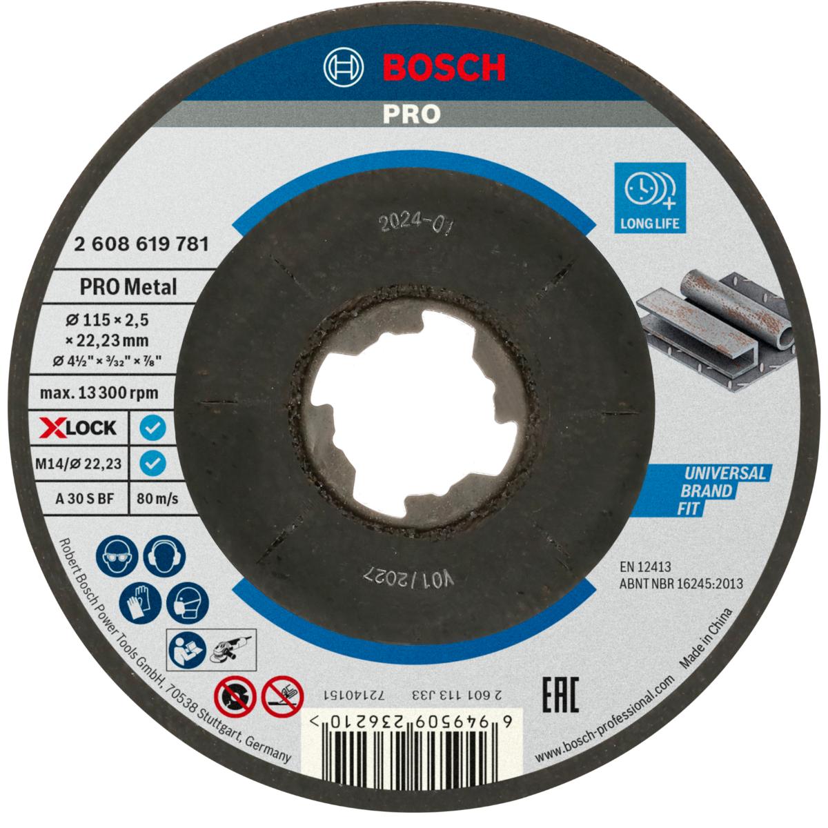 Bosch PRO X-LOCK Standard for Metal Trennscheibe gekröpft