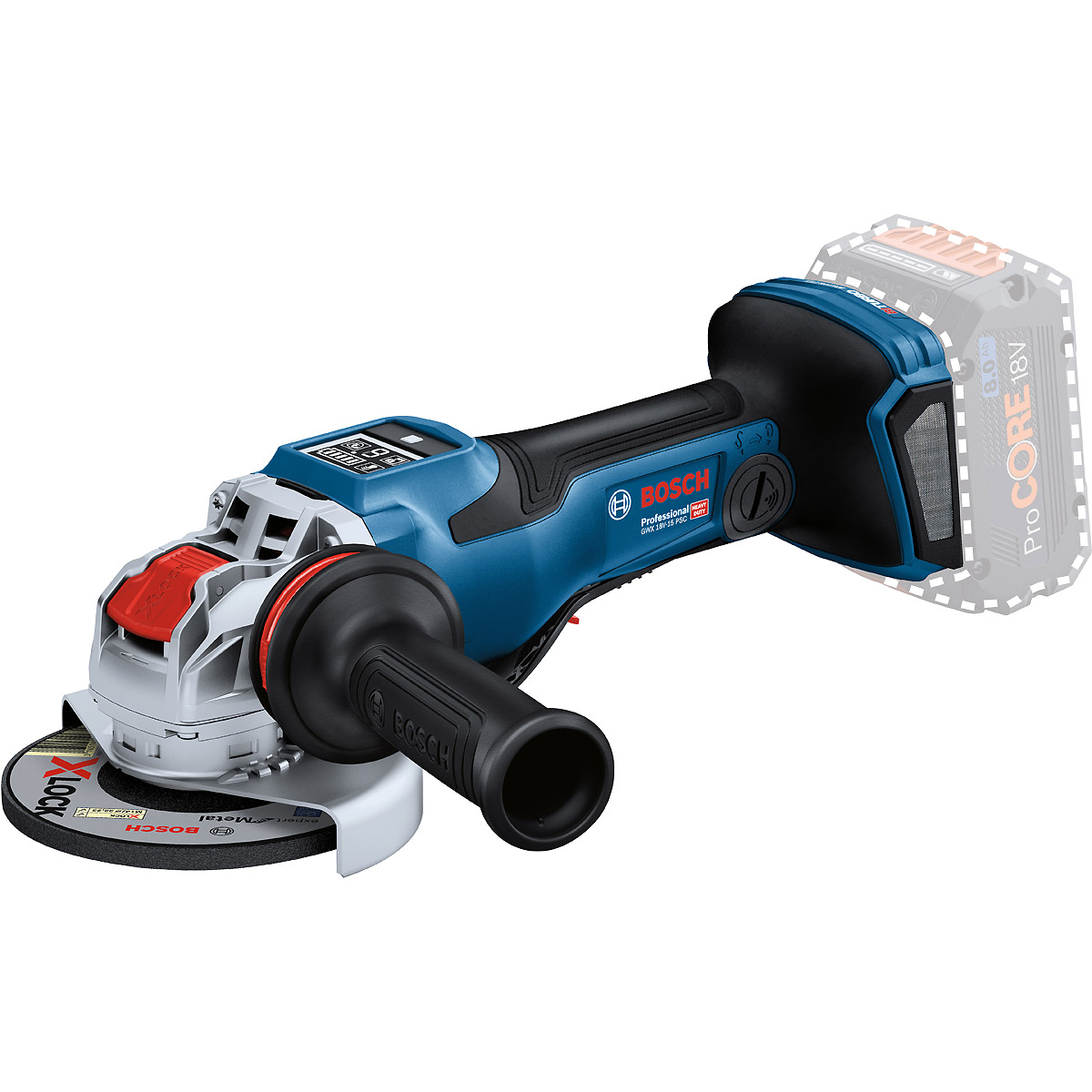 Bosch Akku-Winkelschleifer BITURBO mit X-LOCK GWX 18V-15 PSC