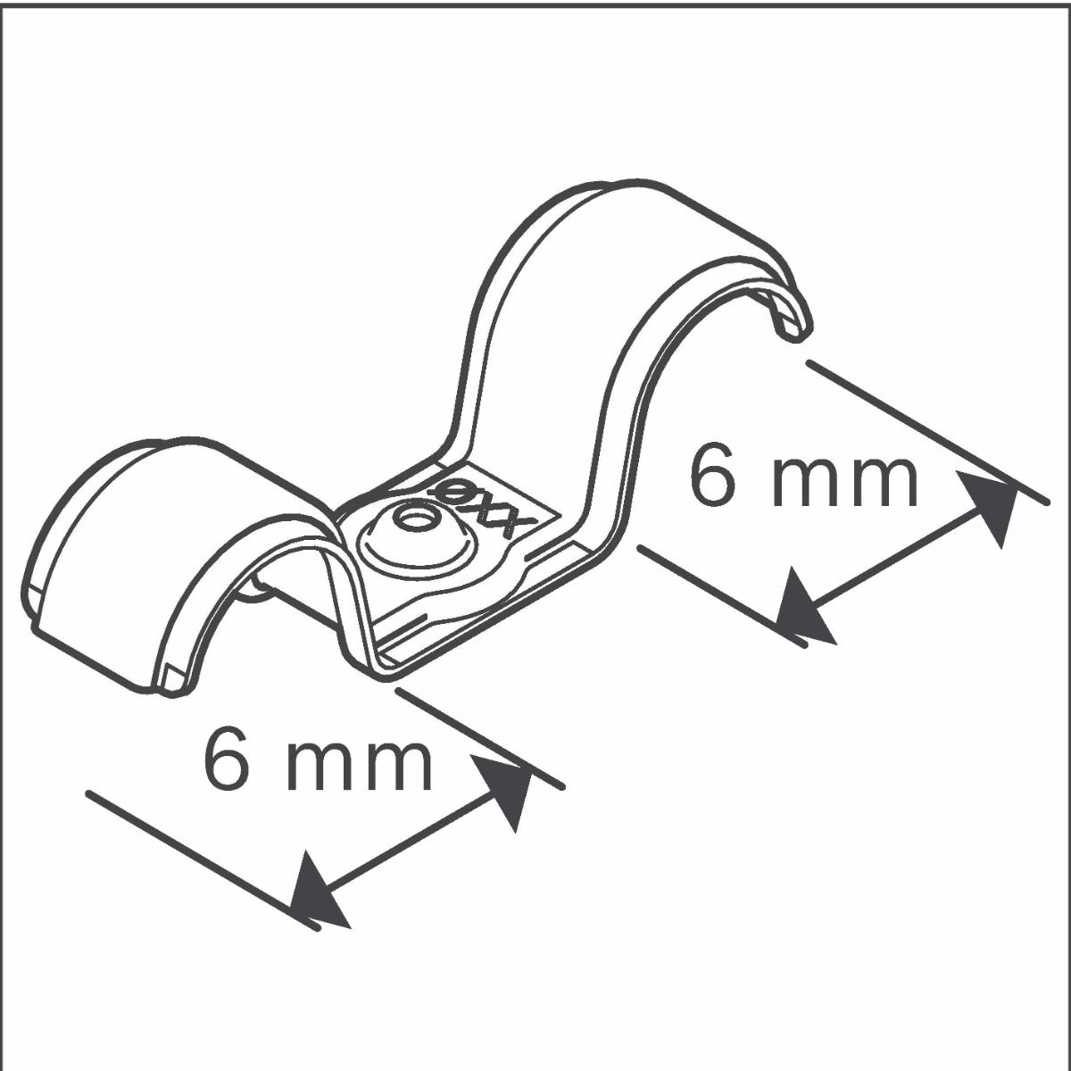 Bosch PRO Metall-Doppelkabelhalter, EMD-6, 100 Stück