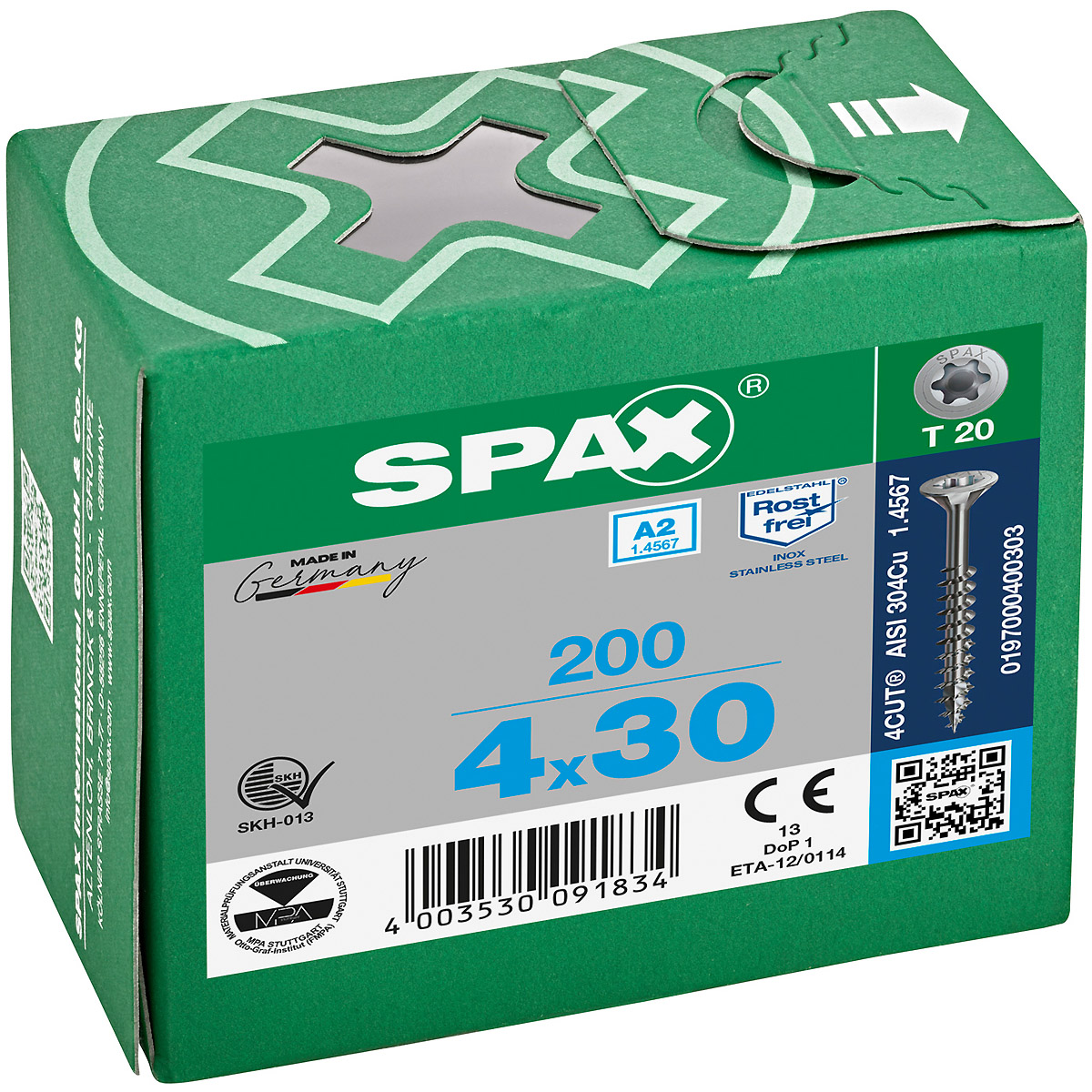 SPAX A2 Senkmultikopf T-Star Plus T20 Teilgewinde, 200 Stück