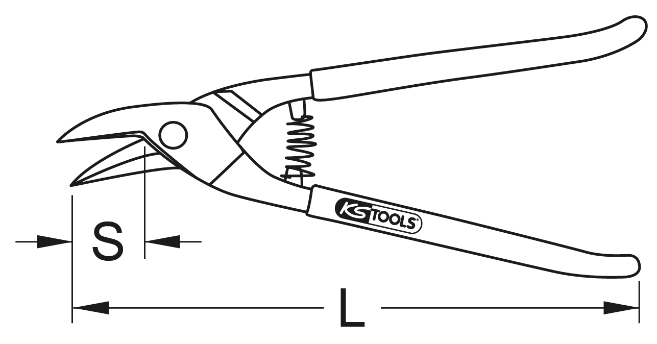 KS Tools Lochschere, linksschneidend