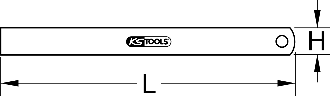 KS Tools Halbflexibler Stahlmaßstab