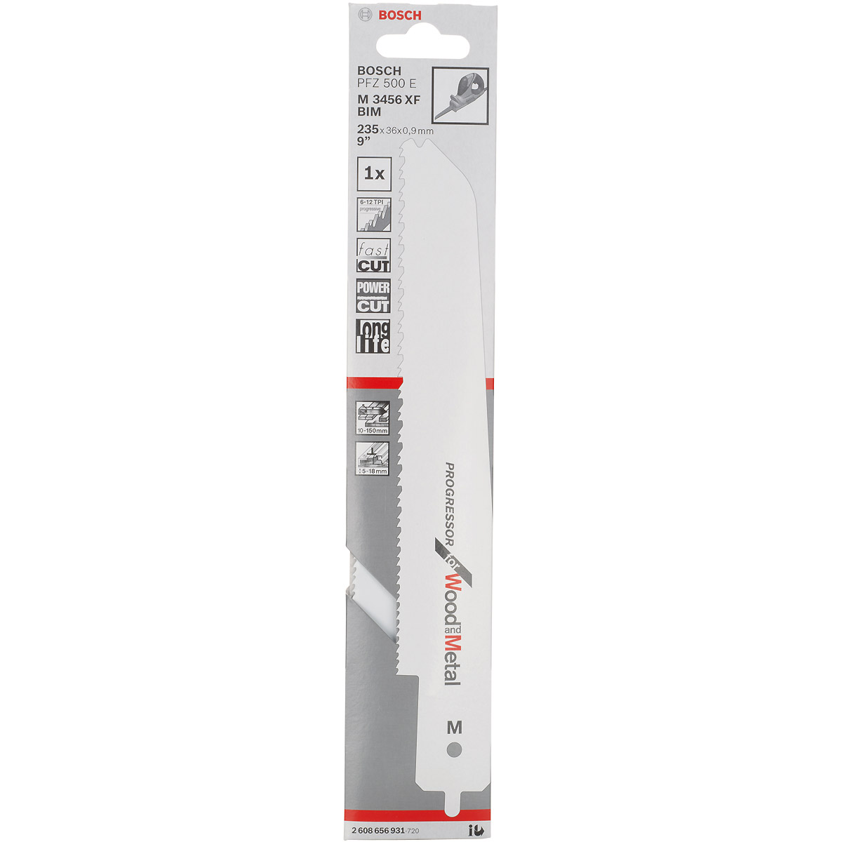 Bosch Säbelsägeblatt M 3456 XF Progressor for Wood and Metal, für PFZ 500 E