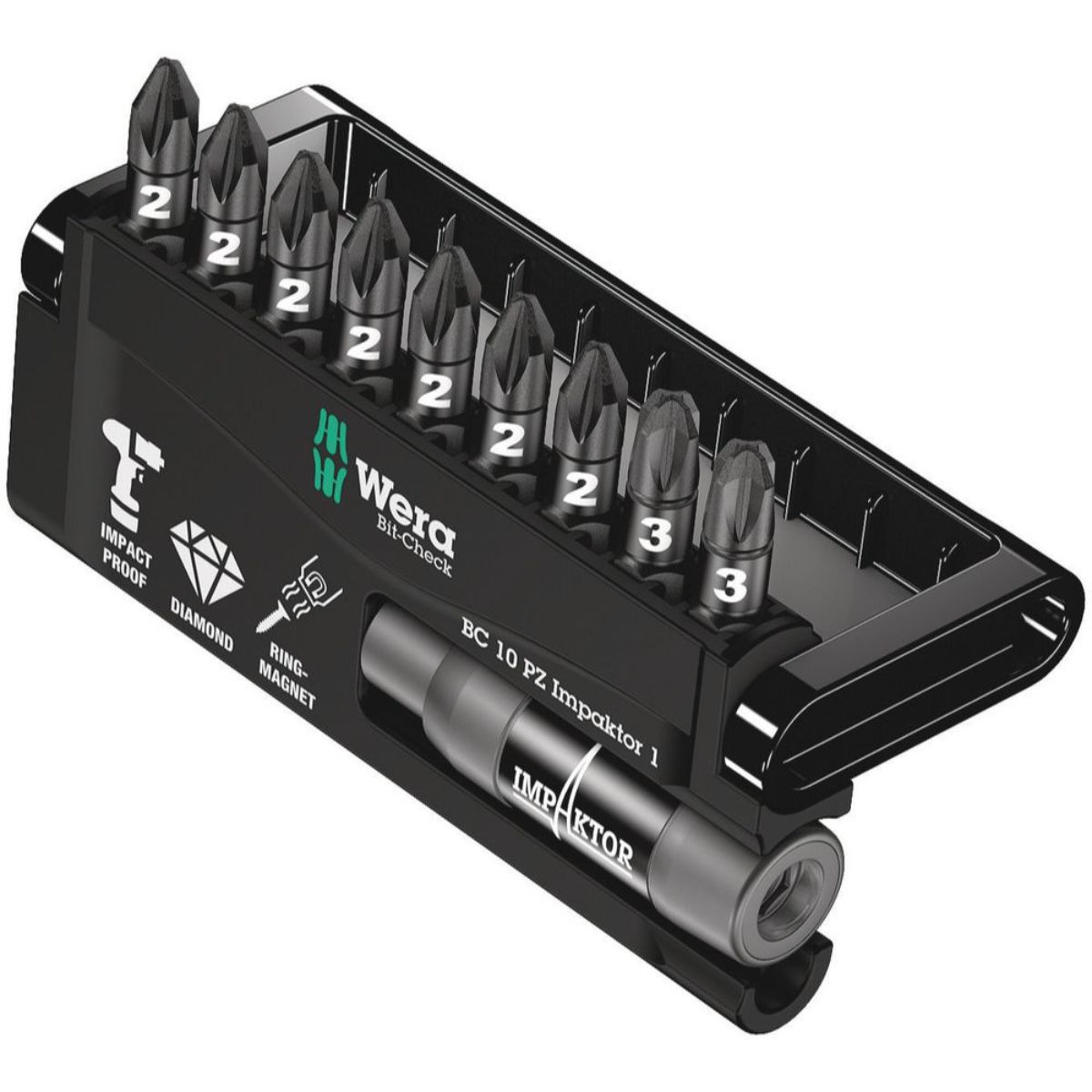 Wera Bit-Check 10 PZ Impaktor 1, 10-teilig