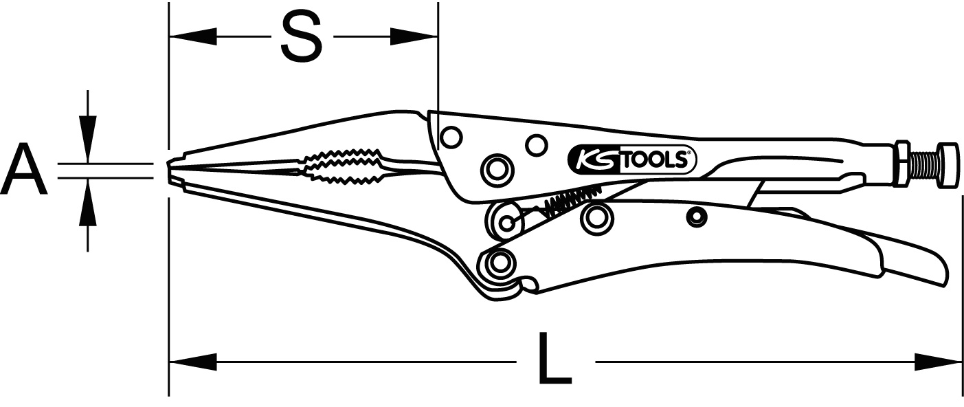 KS Tools Langbacken-Gripzange
