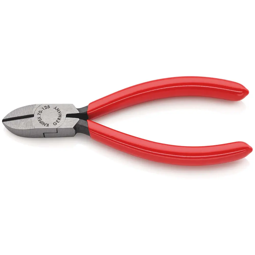 KNIPEX Seitenschneider mit Kunststoff überzogen schwarz atramentiert 125 mm