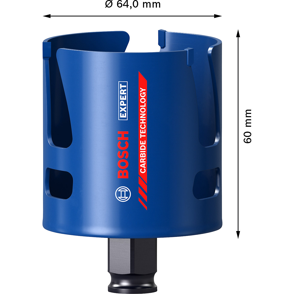 Bosch EXPERT Construction Material Lochsäge, 64 x 60 mm. Für Dreh- und Schlagbohrer