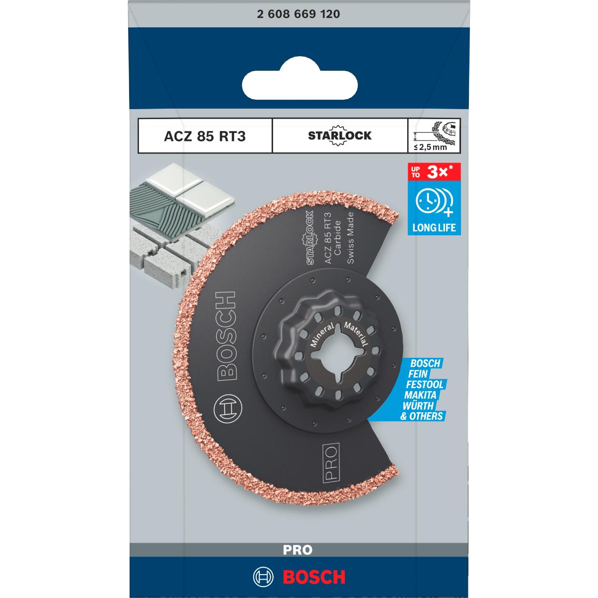 Bosch PRO ACZ 85 RT3 Blatt für Multifunktionswerkzeuge,85 x 2.5 mm