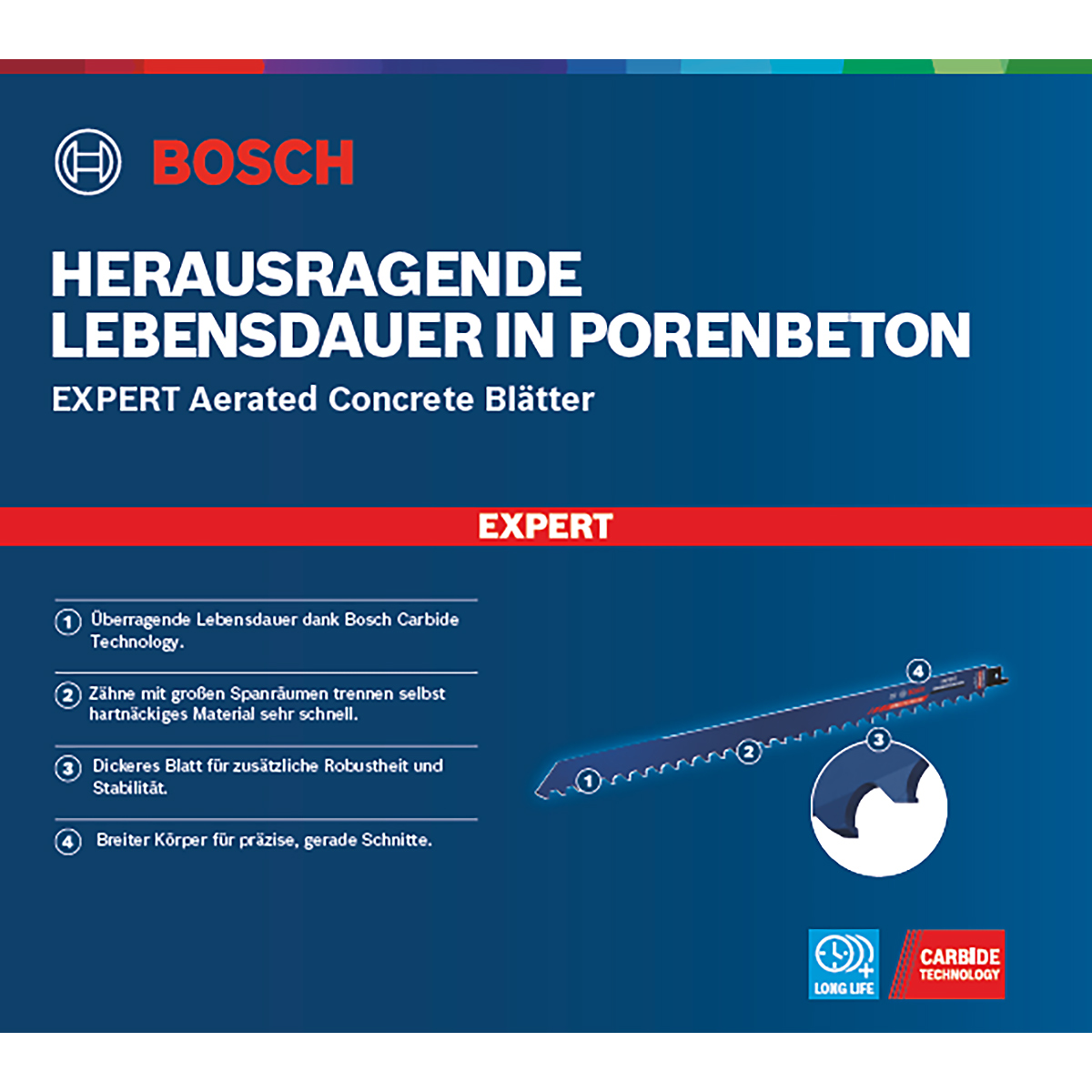 Bosch EXPERT ‘Aerated Concrete’ S 2041 HM Säbelsägeblatt