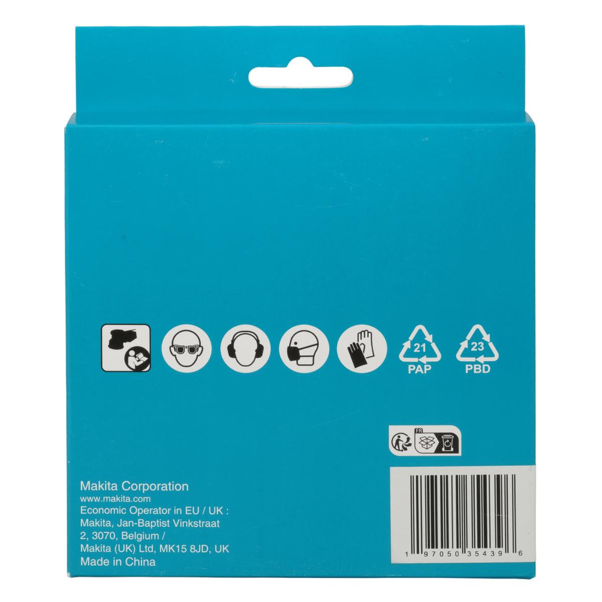 Makita Netzschleifmittel 125mm,Körnung A320,Klett, Gitter, 10 Stück