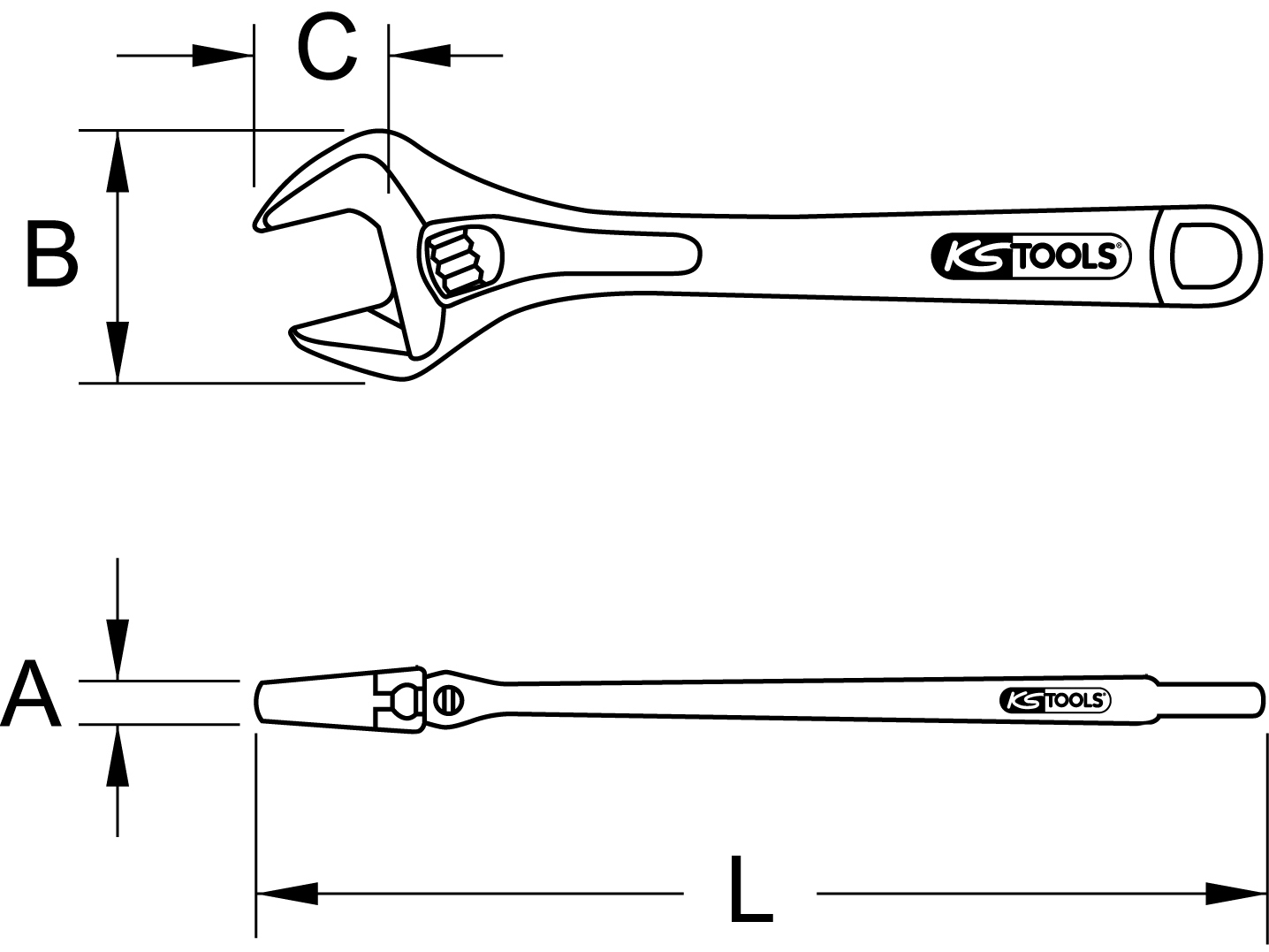 KS Tools BERYLLIUMplus Rollgabelschlüssel