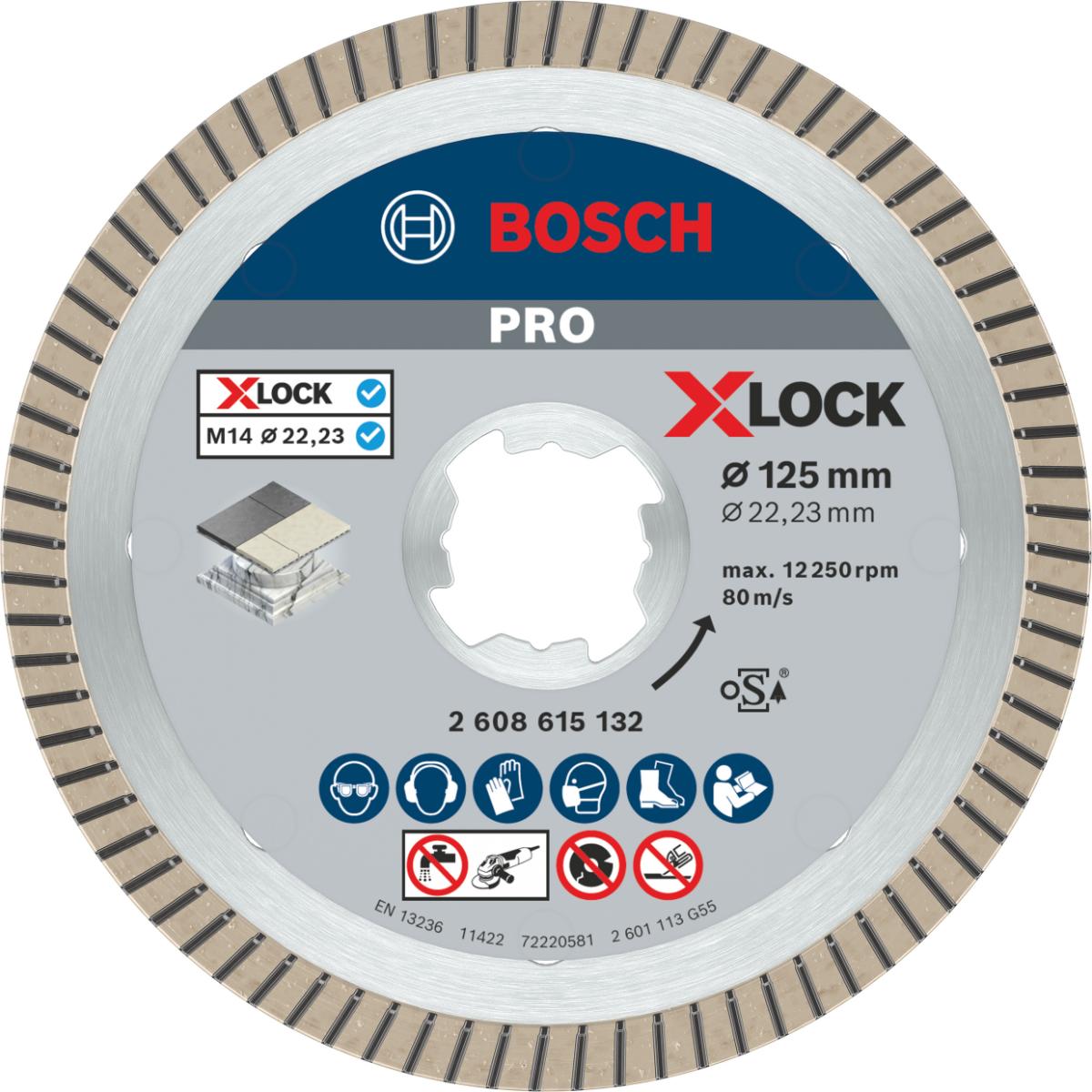 Bosch PRO Diamanttrennscheibe X-LOCK Best for Ceramic Extra Clean Turbo