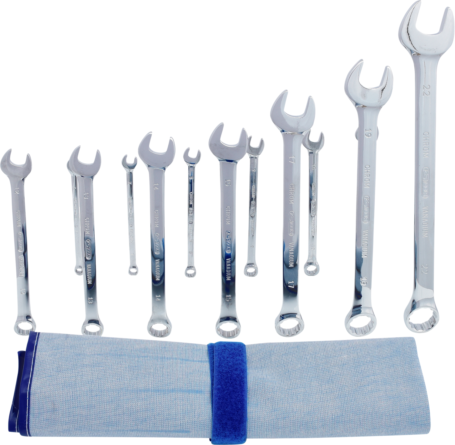 KS Tools CHROMEplus Ringmaulschlüssel-Satz, abgewinkelt, 13-tlg