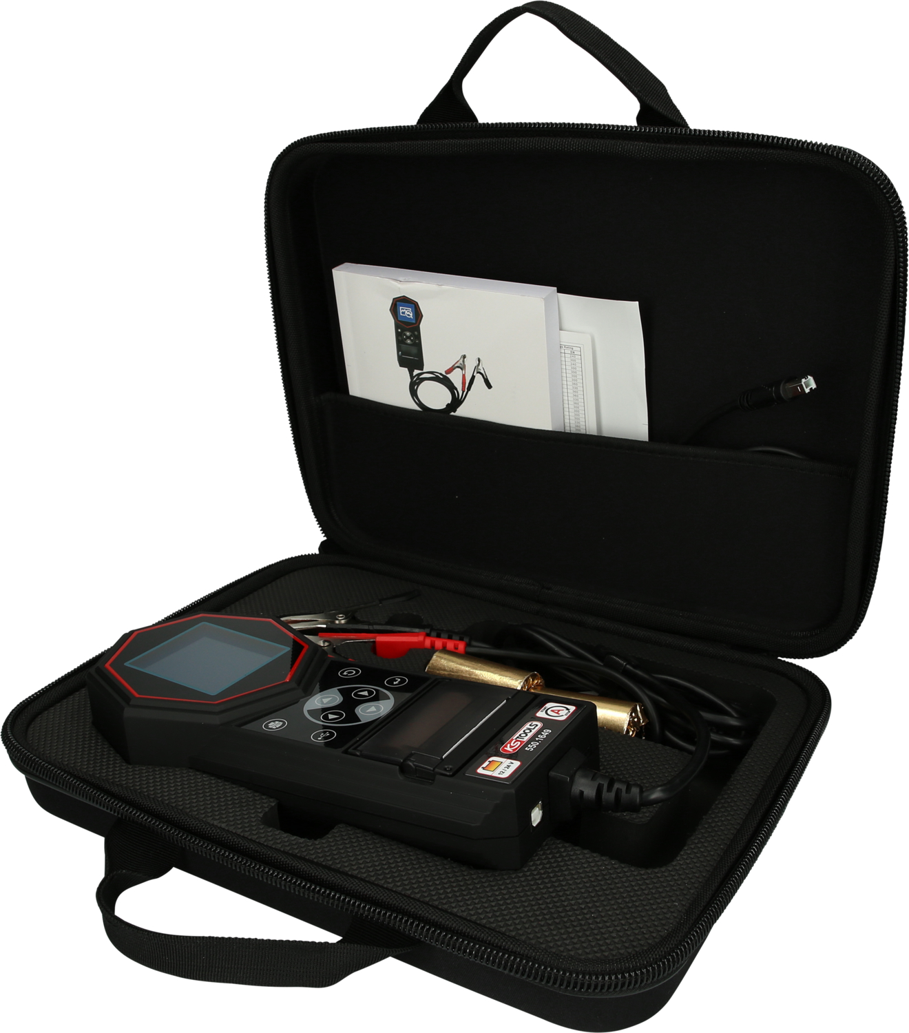 KS Tools 12V - 24V Digital-Batterie- und Ladesystemtester mit integriertem Drucker