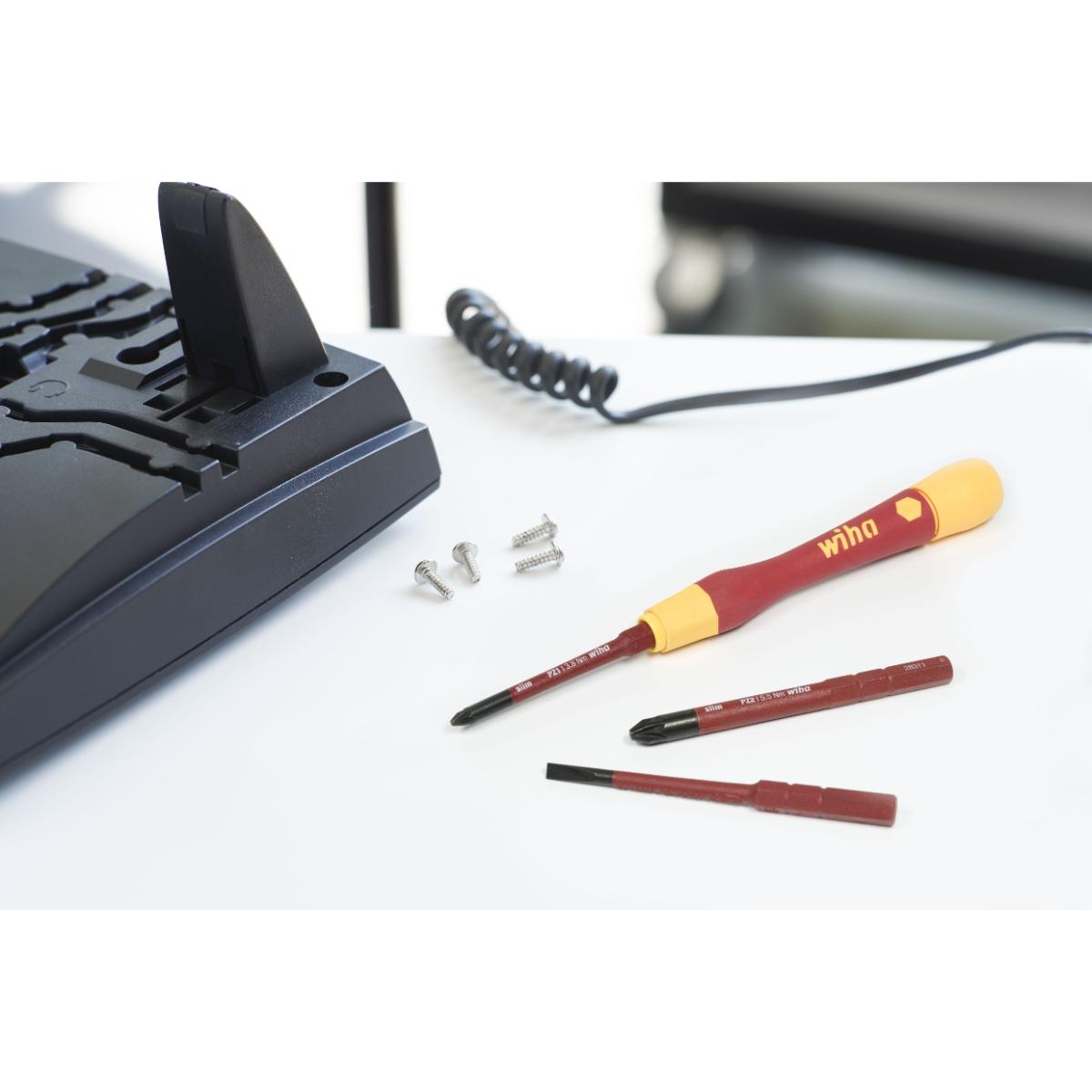Wiha Feinschraubendreher Set PicoFinish slimVario electric 4-teilges Set mit slimBits
