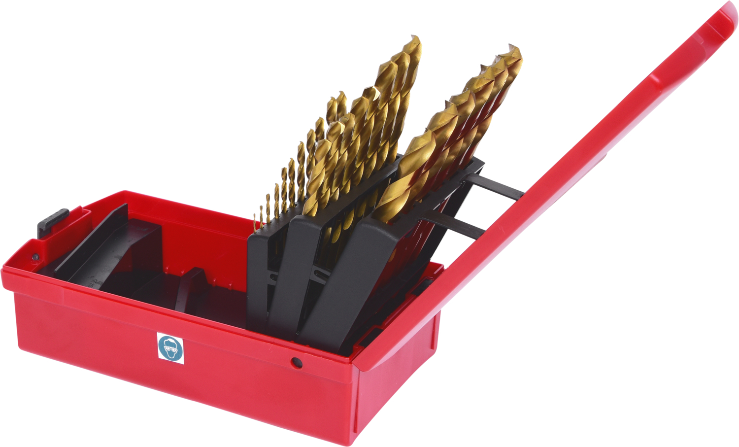 KS Tools HSS TiN Spiralbohrer-Satz, Kunststoffkassette 25-tlg 1-13mm