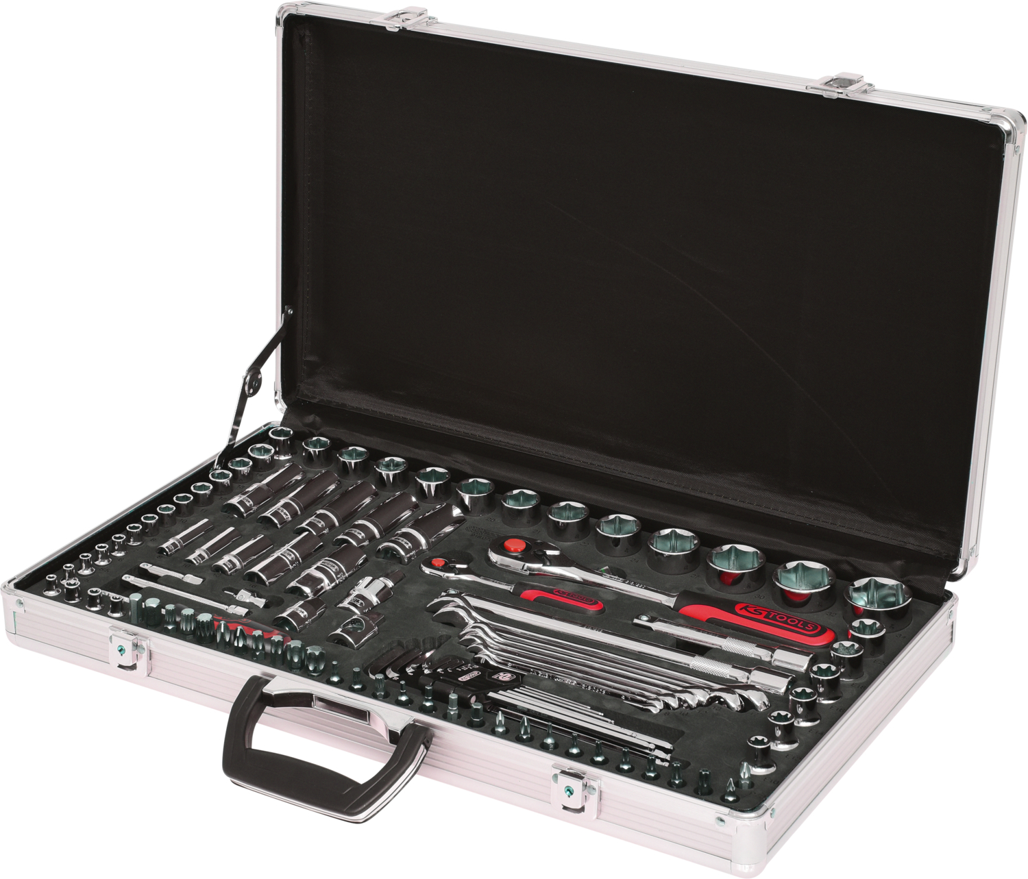 KS Tools 1/4"+1/2" CHROMEplus Steckschlüssel-Satz, 102-tlg