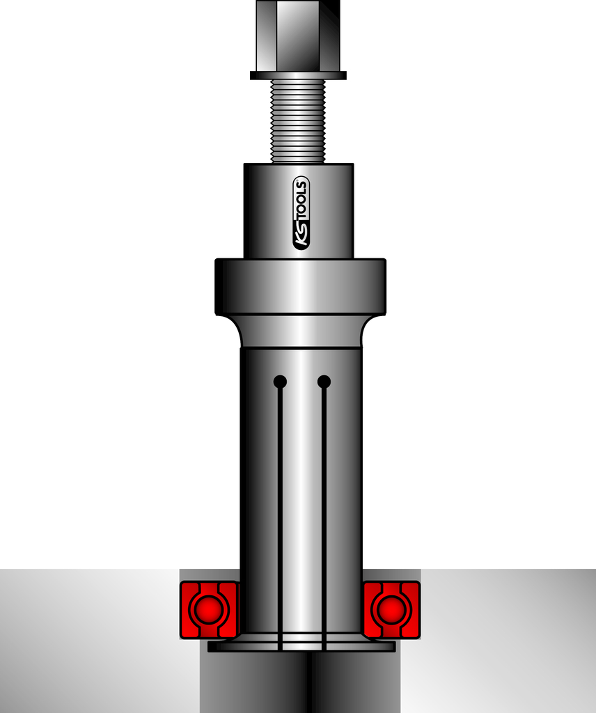 KS Tools Präzisions-Innenlager-Auszieher-Satz Ø 10 - 30 mm, 11-tlg 