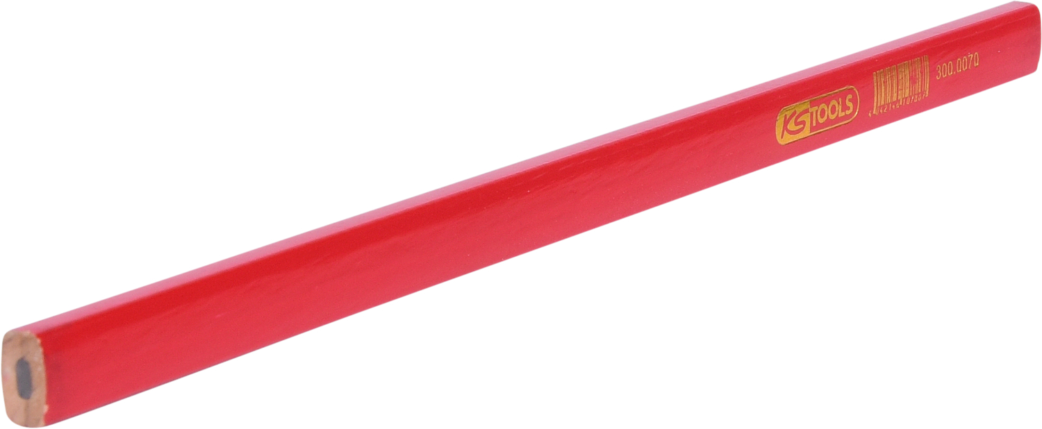 KS Tools Zimmermanns-Bleistift, rot, HB