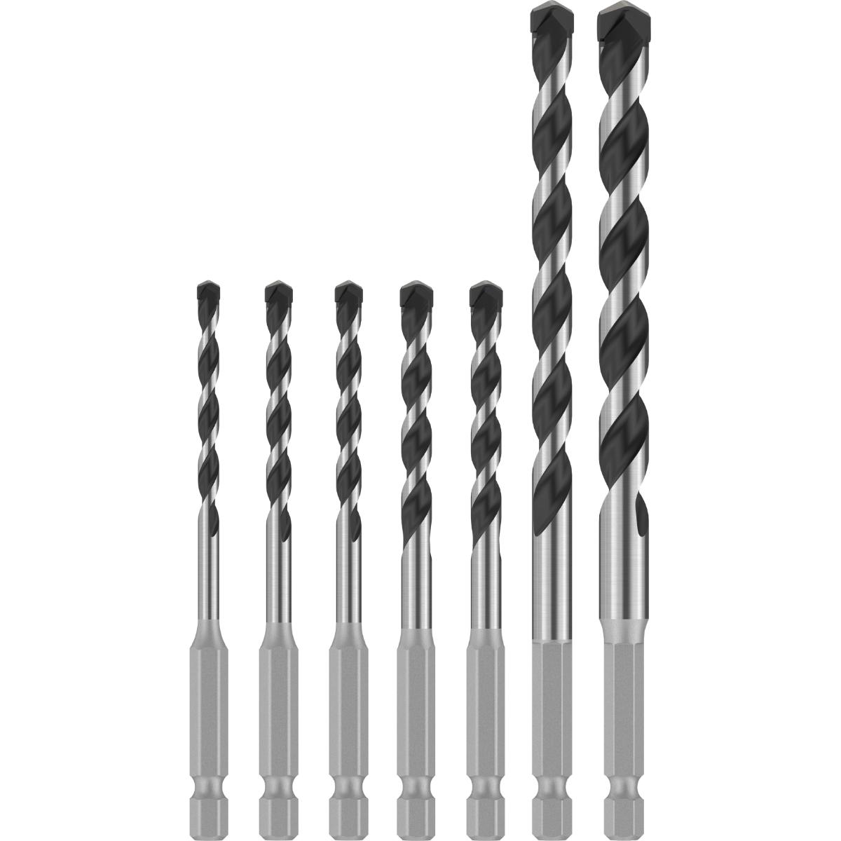 Bosch PRO HEX-5 Bohrer, 4x100, 5x100, 5x100, 6x100, 6x100, 8x150, 10x150 mm,7-teiliges Set