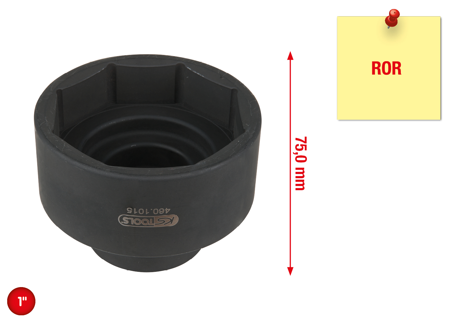 KS Tools Achsmuttern-Schlüssel für ROR, 83mm