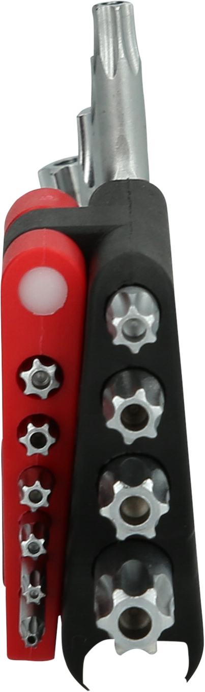 KS Tools Torx-Winkelstiftschlüssel-Satz mit Bohrung, kurz, 10-tlg, TB8-TB50