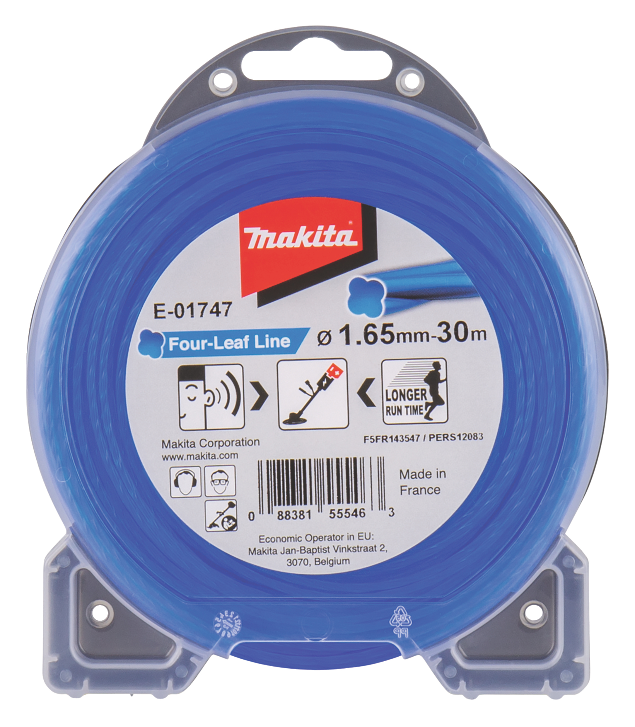 Makita Mähfaden Four-Leaf, 1,65 mm - 30 m - blau - E-01747