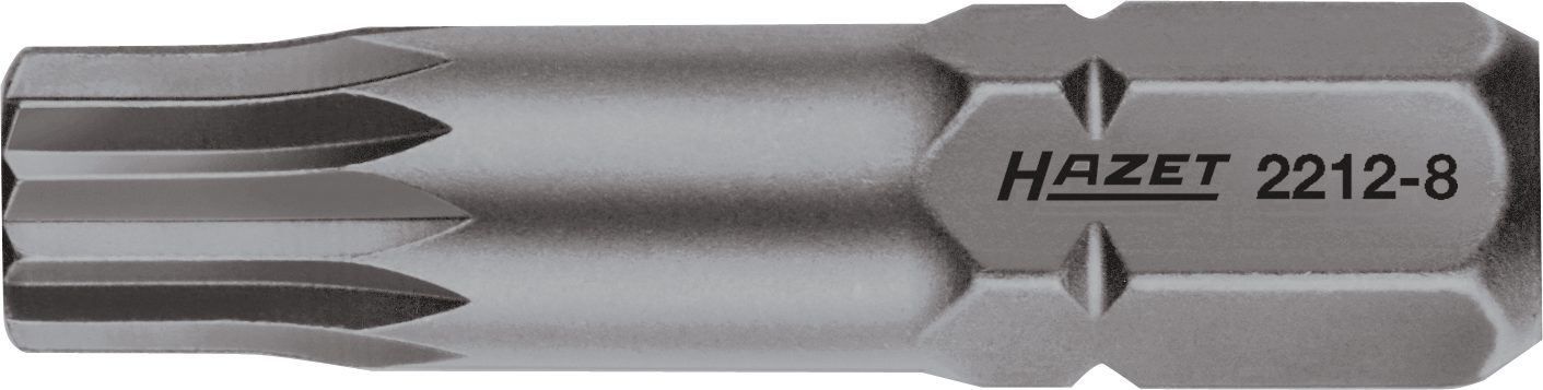 HAZET Bit Sechskant 8 (5/16 Zoll) Innen Vielzahn Profil XZN 